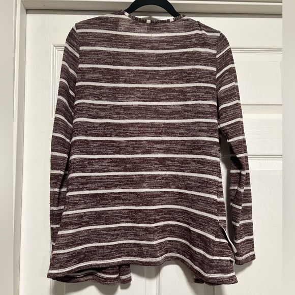 Vila Striped Long Sleeve Open Front Cardigan Sweater Women's Size M - Picture 8 of 8